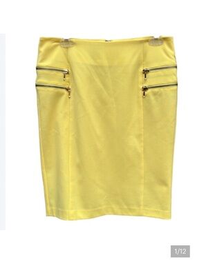 NWT INC Pencil Skirt Snapdragon Yellow, Business Casual, Office, Corpcore